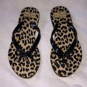 Kate Spade Leopard Print Flip Flops